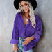 Color-Autumn Casual Elegant Cotton Oversized Women Shirt Sunken Stripe Coat Two Way Wear-Fancey Boutique