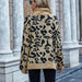 Color-Autumn Winter Leopard Print Sweater Loose Office Office Pullover Turtleneck Sweater Women-Fancey Boutique