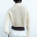 Color-Autumn Women Round Neck Sweater Beaded Short Cardigan Knitted Coat-Fancey Boutique