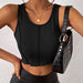Color-Women Clothing Thread Sunken Stripe Small Vest Sling Solid Color Sexy Street Sports-Fancey Boutique