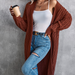 Color-Women Baggy Coat Idle Long Sweater Coat Twist Knitted Cardigan-Fancey Boutique