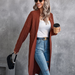 Color-Women Baggy Coat Idle Long Sweater Coat Twist Knitted Cardigan-Fancey Boutique