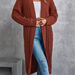 Color-Women Baggy Coat Idle Long Sweater Coat Twist Knitted Cardigan-Fancey Boutique