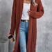 Color-Women Baggy Coat Idle Long Sweater Coat Twist Knitted Cardigan-Fancey Boutique