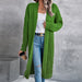 Color-Women Baggy Coat Idle Long Sweater Coat Twist Knitted Cardigan-Fancey Boutique