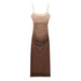 Color-Autumn Women Elegant Silk Net Printing Slip Dress-Fancey Boutique