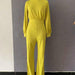 Color-Half Turtleneck Lantern Sleeve Simple Capable Office Lady Jumpsuit-Fancey Boutique