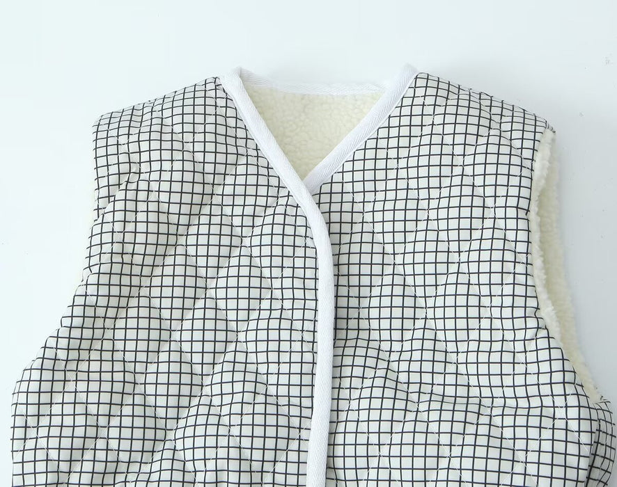 Color-Autumn Winter Women Clothing Reversible Cotton Coat Vest Coat-Fancey Boutique