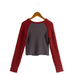 Color-Autumn Casual Urban Slim Fit Slimming round Tie Long Sleeve Zipper Sweater-Fancey Boutique