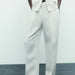 Color-Women Clothing White Simple Casual Straight Pants-Fancey Boutique