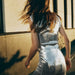 Color-Women Summer Faux Leather Dress Women Silver Sexy Backless Hip Dress-Fancey Boutique
