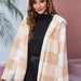 Color-Autumn Winter Hooded Pocket Casual Plaid Plush Coat-Fancey Boutique