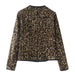 Color-Women Clothing Autumn Winter Personality Street Loose Casual Sequin Crew Neck Coat Small Blazers-Fancey Boutique