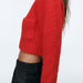 Color-Women Clothing French Round Neck Long Sleeve Short Sweater Sweater-Fancey Boutique
