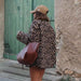 Color-Autumn Casual Leopard Print Round Neck Loose Casual Jacket Coat-Fancey Boutique