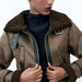Color-Autumn Winter Women Clothing Collared Patchwork Fleece Motorcycle Double Sided Fur Coat Tide-Fancey Boutique
