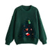 Color-Women Autumn Winter Christmas Tree Atmosphere Round Neck Pullover Knitted Sweater-Fancey Boutique