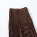 Color-Winter Mid Length Elastic Waist Woolen Pleated Skirt Skirt Women-Fancey Boutique