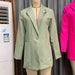 Color-Autumn Winter Women Solid Color Collared Long Sleeve Small Blazer-Fancey Boutique