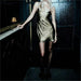 Color-Summer Women Clothing Dress Sexy Metal Foil V Neck Strap Dress-Fancey Boutique