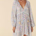 Color-Women Autumn Loose Rayon Washed Printed Tassel Dress-Fancey Boutique