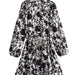 Color-Fall Women Clothing Waist Slimming Printed Shirt Dress-Fancey Boutique