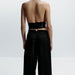 Color-Sexy Sweet Cool with Belt Hanging Collar Vest Top Autumn Winter Backless Sexy Niche Sling-Fancey Boutique