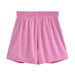 Color-Women Clothing Fashionable All-Match Pleated Casual Shorts with Pockets-Fancey Boutique