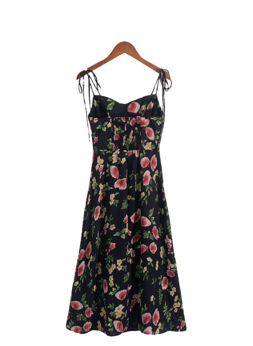 Color-Women Clothing Spring Print Sleeveless V Neck Maxi Dress-Fancey Boutique