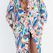 Color-Summer Women Collared Print Long Sleeve Single Breasted Long Shirt Dress-Fancey Boutique