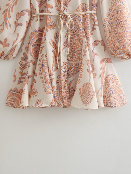 Color-Summer Women Printed Dress-Fancey Boutique