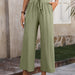 Color-Women Clothing Spring Summer Casual Solid Color Loose Cotton Linen High Waist Wide Leg Trousers Women-Fancey Boutique