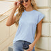 Color-Summer Solid Color Round Neck Loose Short Sleeve T Shirt Top-Fancey Boutique