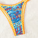 Color-Split Swimwear Sexy Small Chest Girls Crocheted Halter Bikini Swimsuit-Fancey Boutique