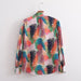 Color-Spring Loose Slimming Collared Long Sleeve Positioning Printed Shirt Top Women-Fancey Boutique