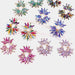 Color-Flower Shape Glass Stone Dangle Earrings-Fancey Boutique
