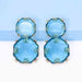 Color-Geometrical Shape Zinc Alloy Frame Dangle Earrings-Fancey Boutique