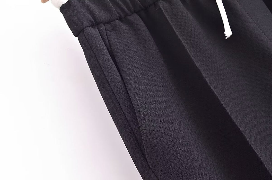 Color-Winter Women Clothing Casual All Match Decorative Waist of Trousers Trousers-Fancey Boutique