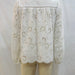 Color-Summer Women White Crochet Long Sleeve Collared Shirt-Fancey Boutique