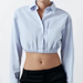 Color-Spring Women Long Sleeve Short Casual Shirt-Fancey Boutique