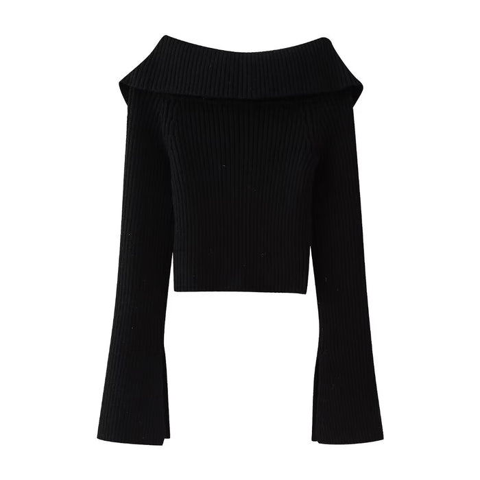 Color-Winter Women Clothing Fashionable All Match Rib Knitted Top-Fancey Boutique