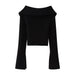 Color-Winter Women Clothing Fashionable All Match Rib Knitted Top-Fancey Boutique