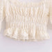 Color-Winter Women Clothing Fashionable All Match Slim Fit Puff Sleeve Lace Top-Fancey Boutique