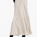 Color-Women Elegant Slightly Mature Silk Satin Pleated Skirt-Fancey Boutique