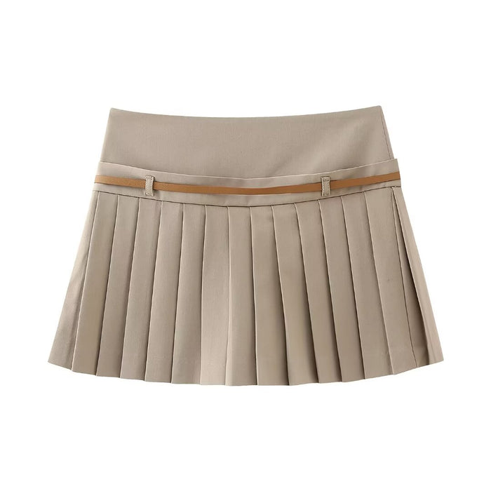 Color-Winter Women Clothing Fashionable All Match Casual Wide Pleated Pant skirt-Fancey Boutique