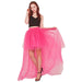 Color-Sexy Irregular Asymmetric Tulle Skirt Solid Color Gauze Skirt Front Short Back Long Pettiskirt-Fancey Boutique