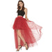 Color-Sexy Irregular Asymmetric Tulle Skirt Solid Color Gauze Skirt Front Short Back Long Pettiskirt-Fancey Boutique