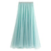 Color-Mint-Spring Swing Puffy Ankle Length Skirt High Waist Slim Fit Fairy Skirt Tulle Skirt A Line Skirt-Fancey Boutique