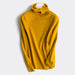 Color-Turmeric-Sweater Women Autumn Winter Pile Turtleneck Pullover Women Long Sleeve Solid Color Oversized Knit Bottoming Shirt-Fancey Boutique