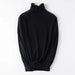 Color-Black-Sweater Women Autumn Winter Pile Turtleneck Pullover Women Long Sleeve Solid Color Oversized Knit Bottoming Shirt-Fancey Boutique